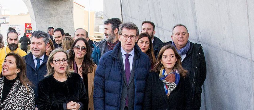 Feijóo en la inauguración de la pasarela de Marineda