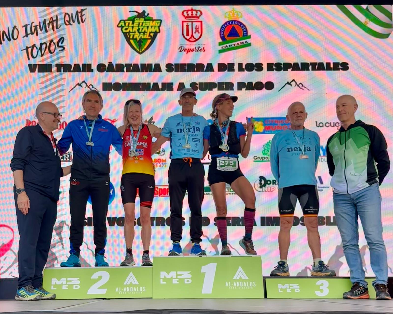 Los ganadores en el Campeonato de Andalucía de trail en Cártama