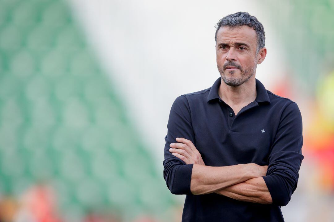 Luis Enrique, durante el partido contra Croacia. 