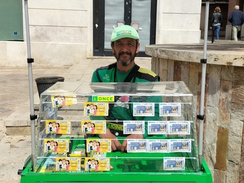 El vendedor de la ONCE Germán Alonso Cossio
