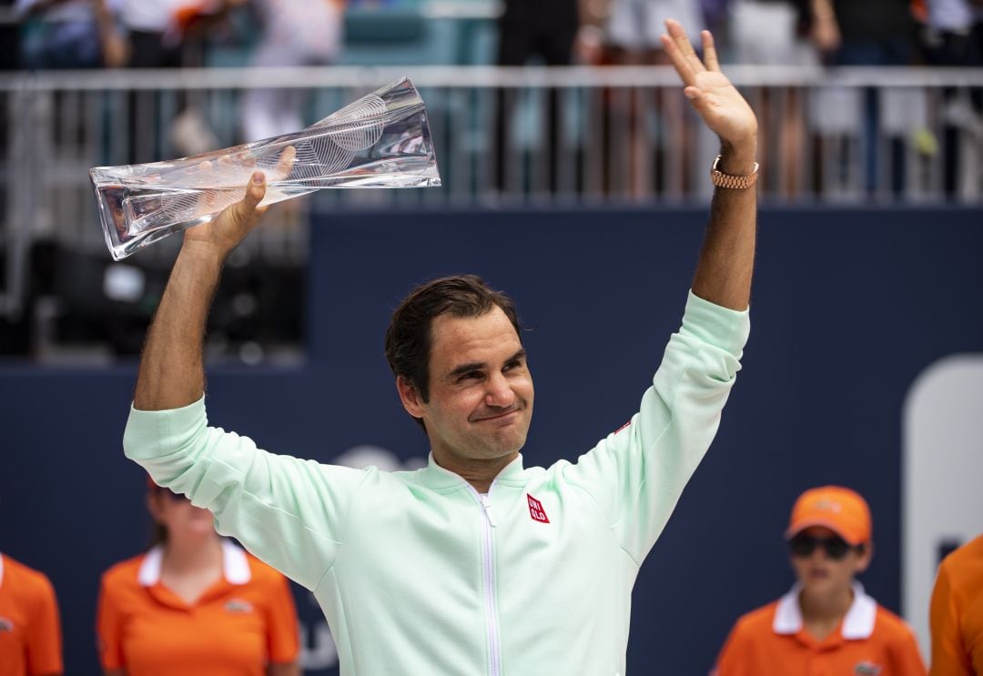 Roger Federer, tras imponerse en el Masters de Miami