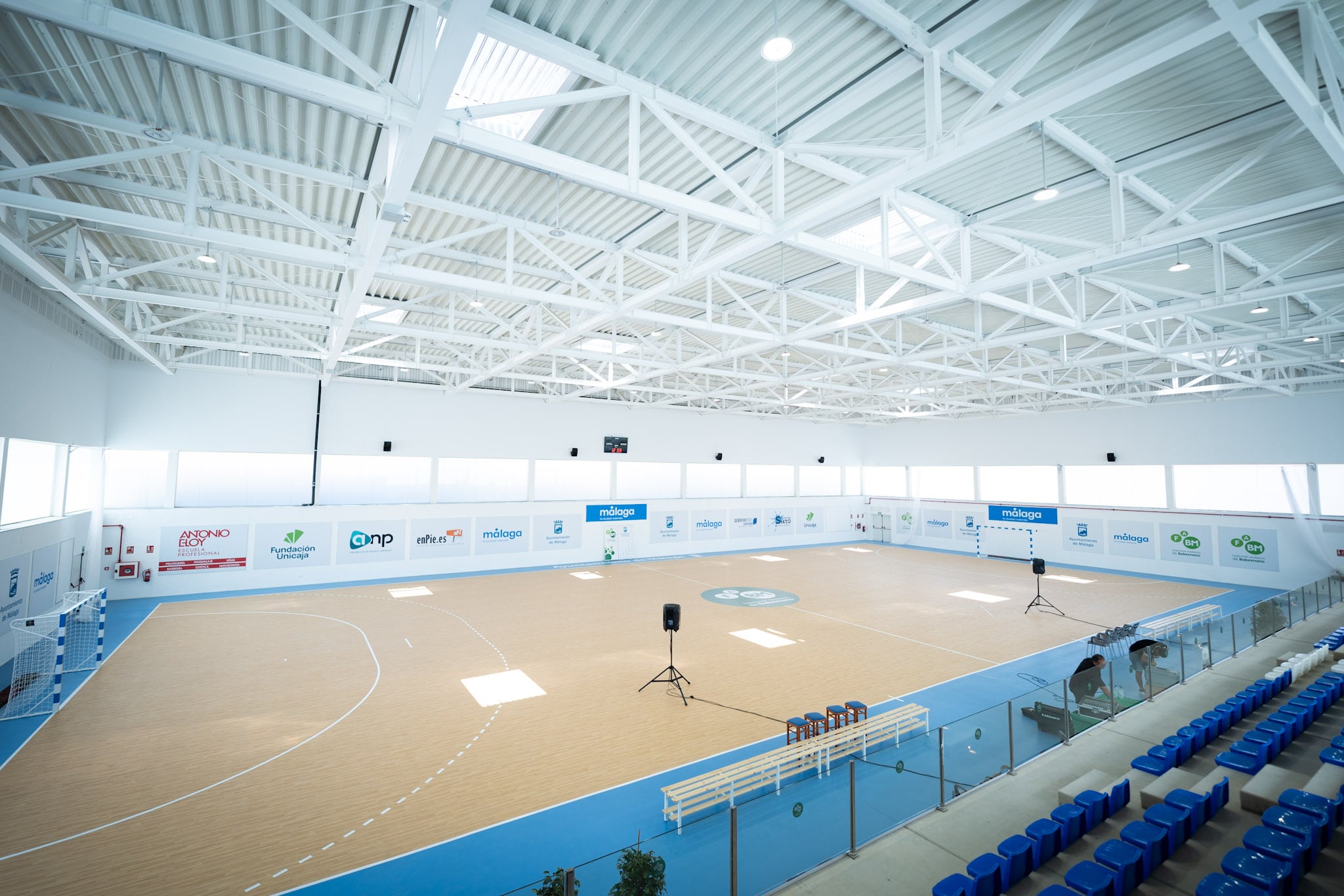 El nuevo pabellón Diego Carrasco para la práctica del balonmano en Puerto de la Torre