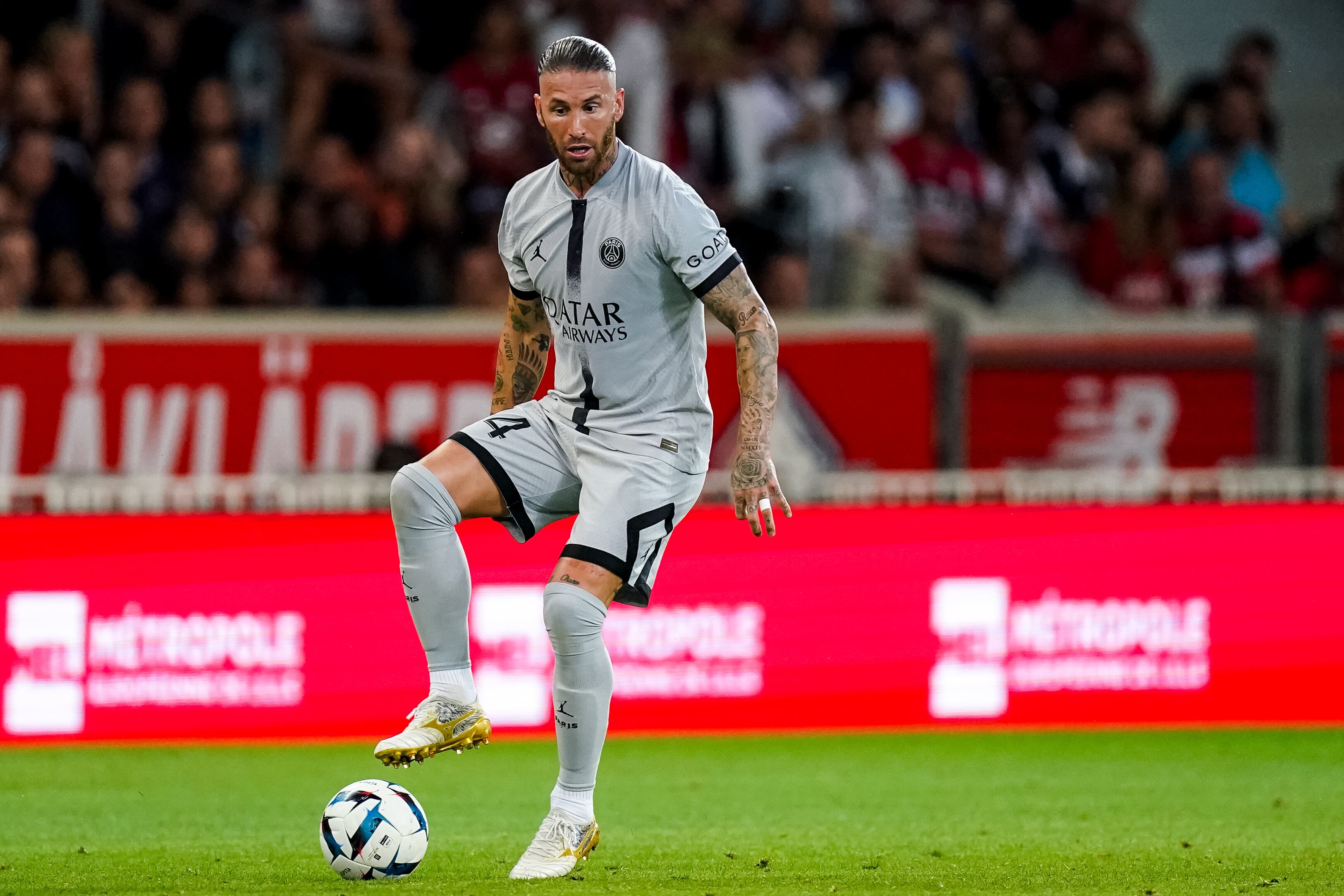 Sergio Ramos en el Lille-PSG