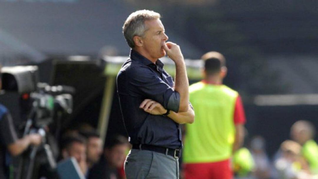 Fran Escribá durante el Celta-Granada.