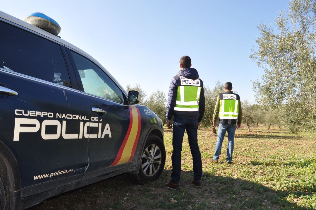 Agentes en la finca de Morón
