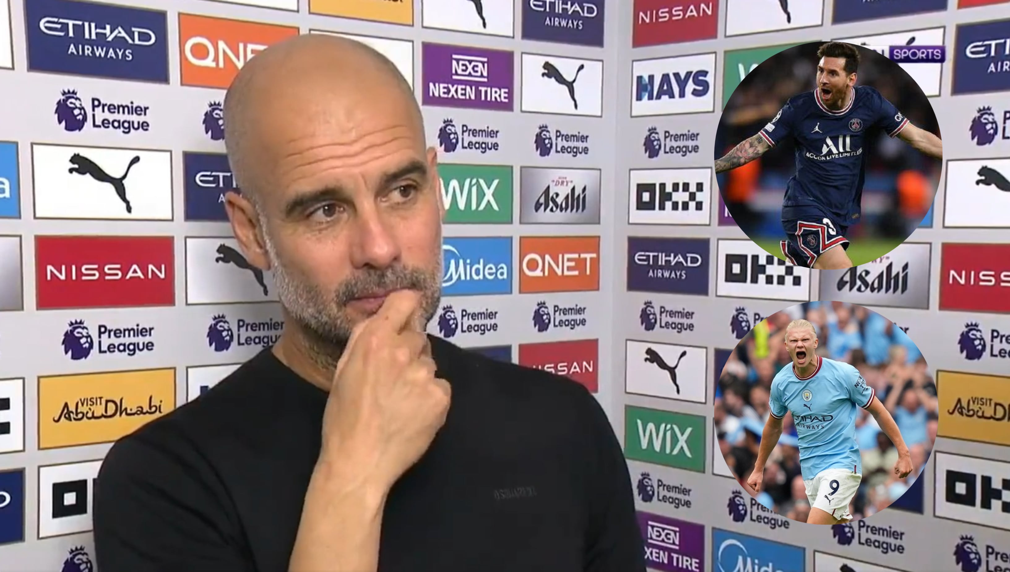 Pep Guardiola, durante la entrevista tras el partido del Manchester City (Captura BeIN)