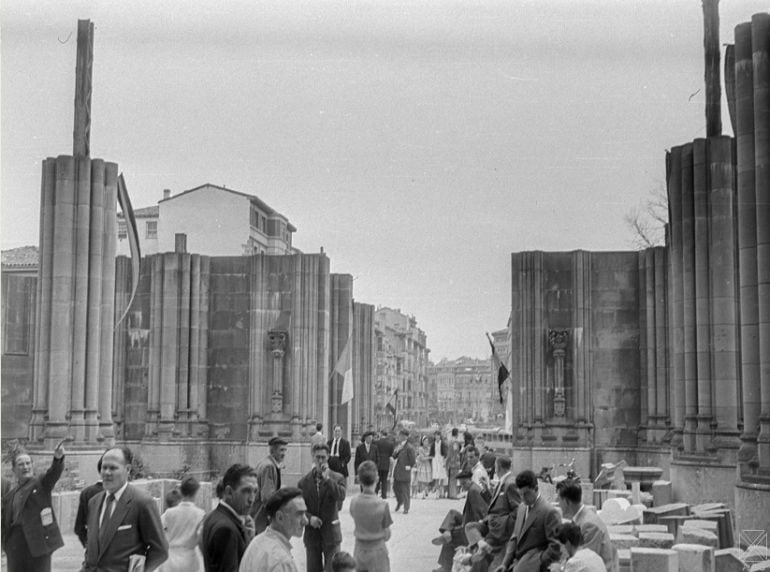 La Catedral Nueva en plena construcción en 1957