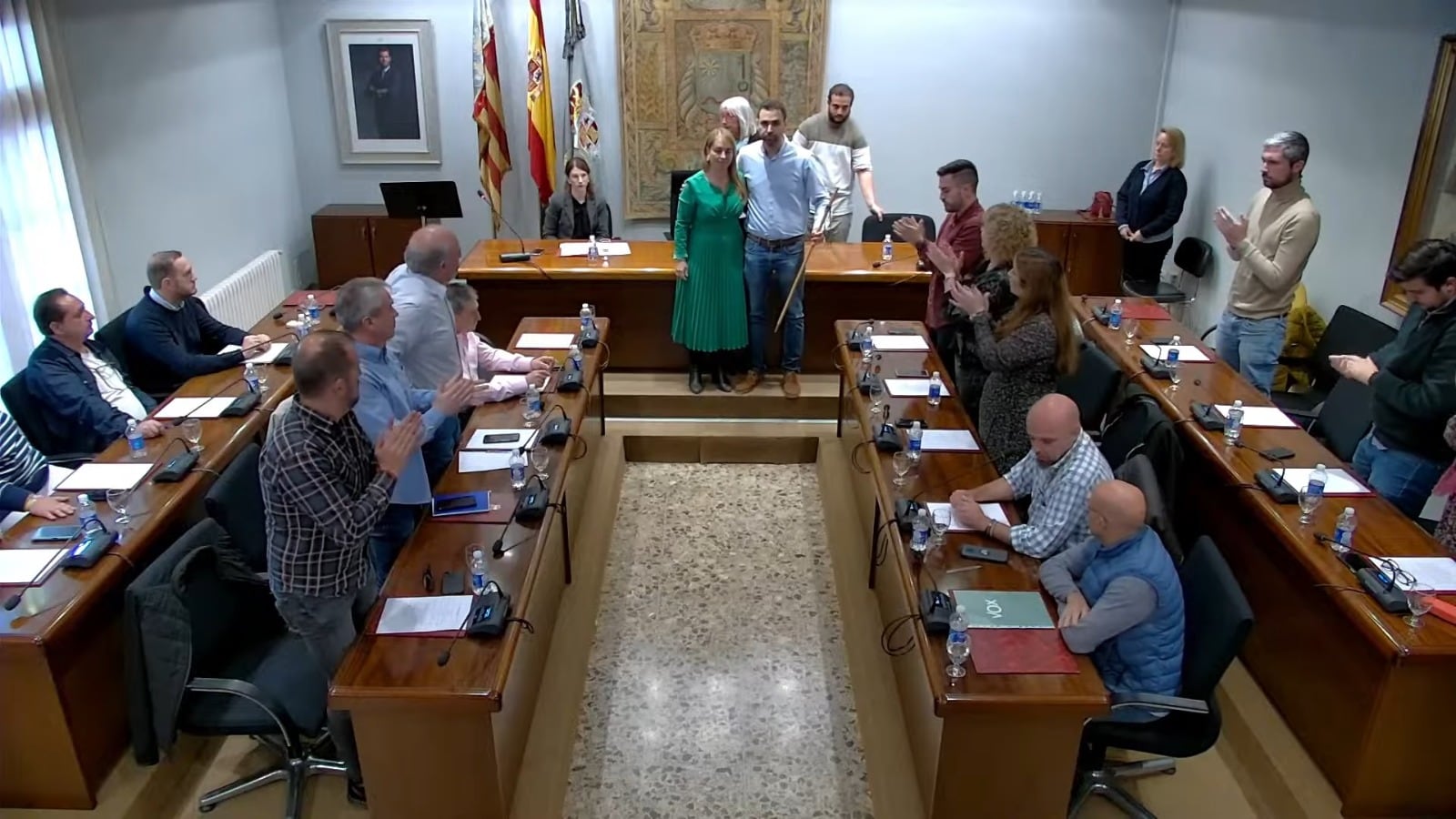 Pleno del Ayuntamiento de Requena durante el debate de la moción de censura