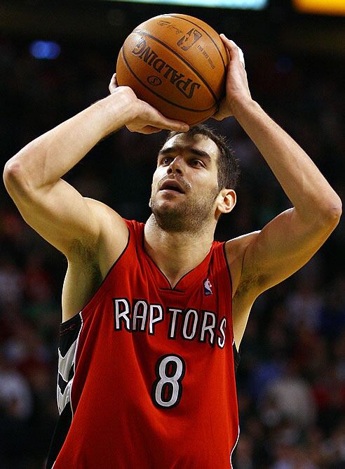 Calderón, en un partido con los Raptors