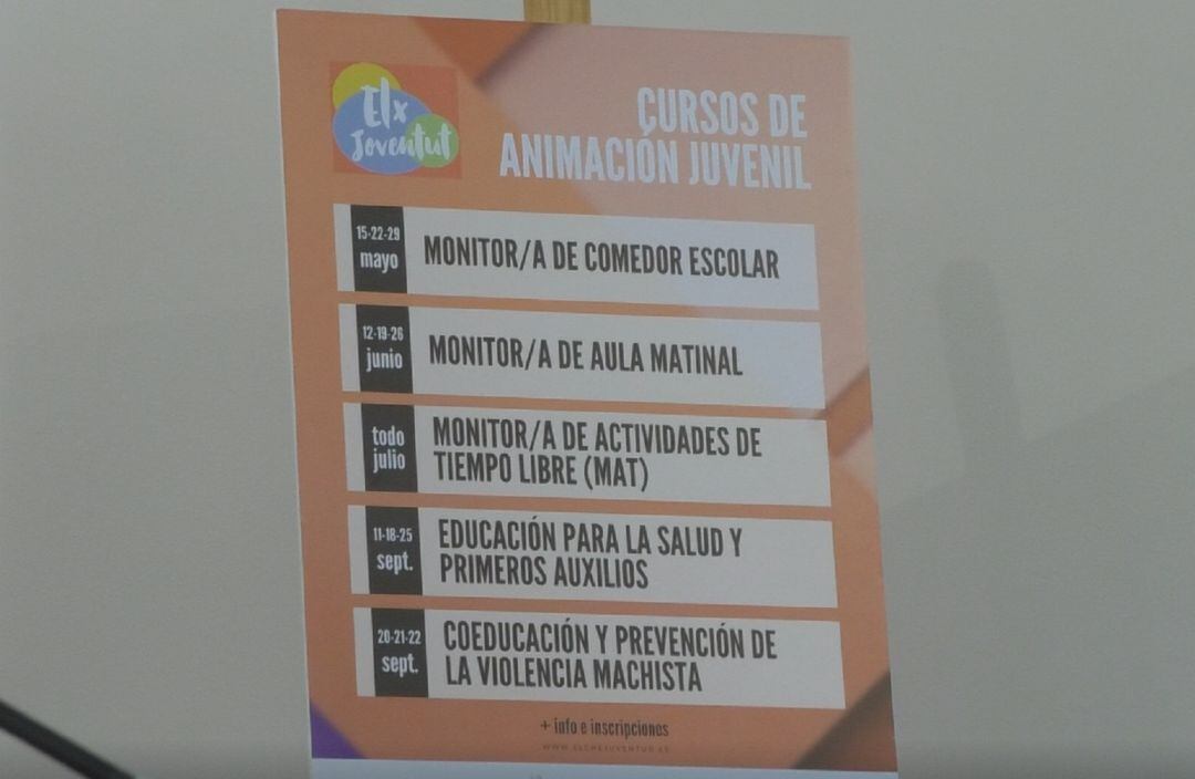 Cartel de los Cursos de Animación Juvenil