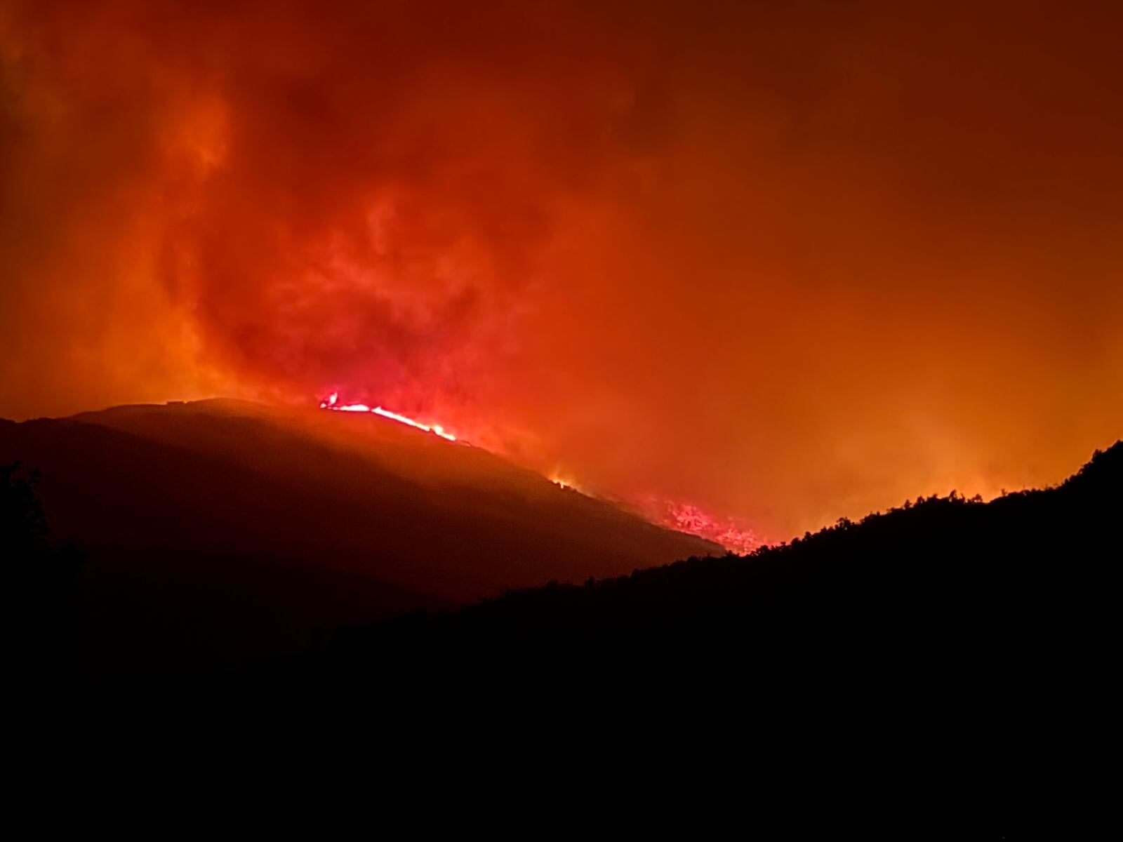Incendio en la zona de La Pinilla