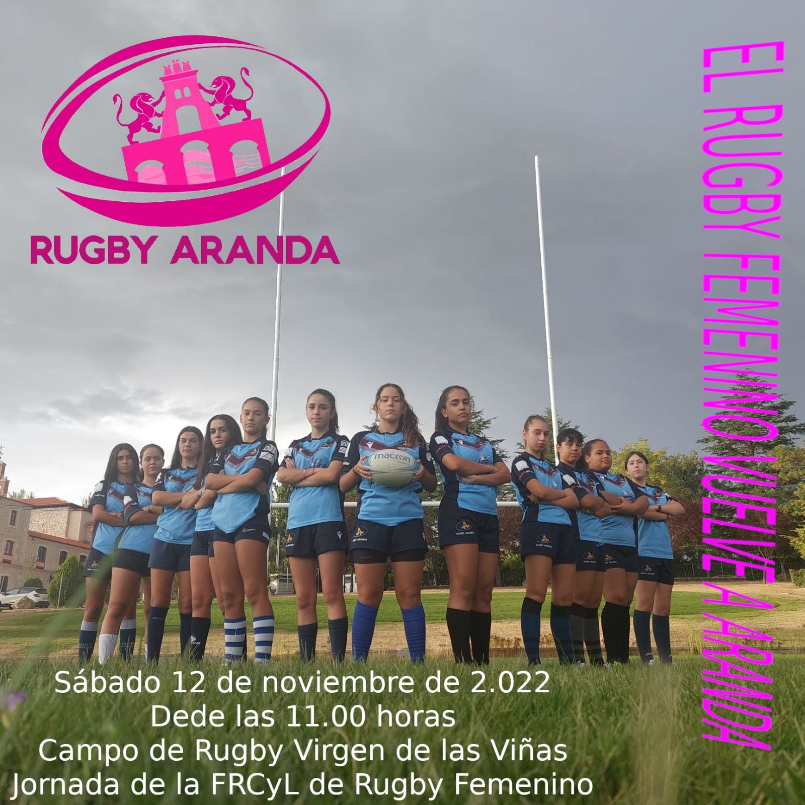 Cartel del encuentro sobre rugby femenino