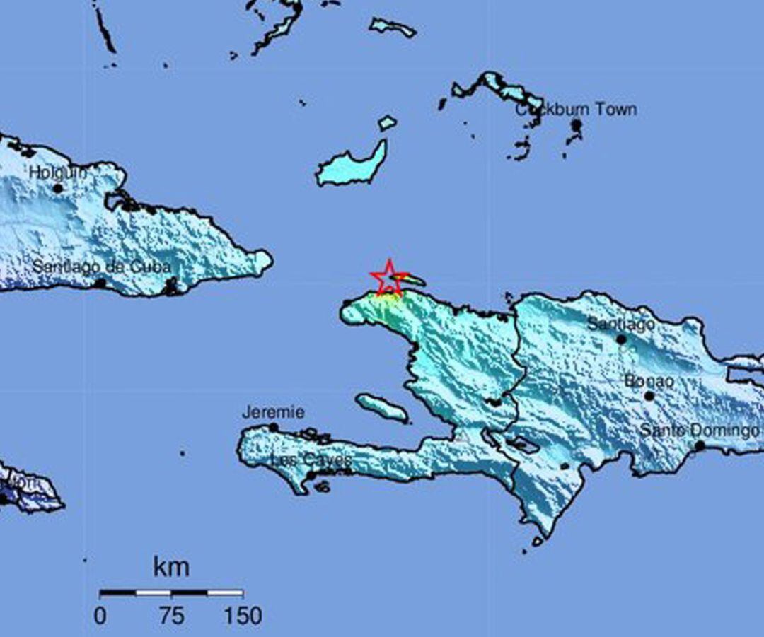 Localización del terremoto en Haití