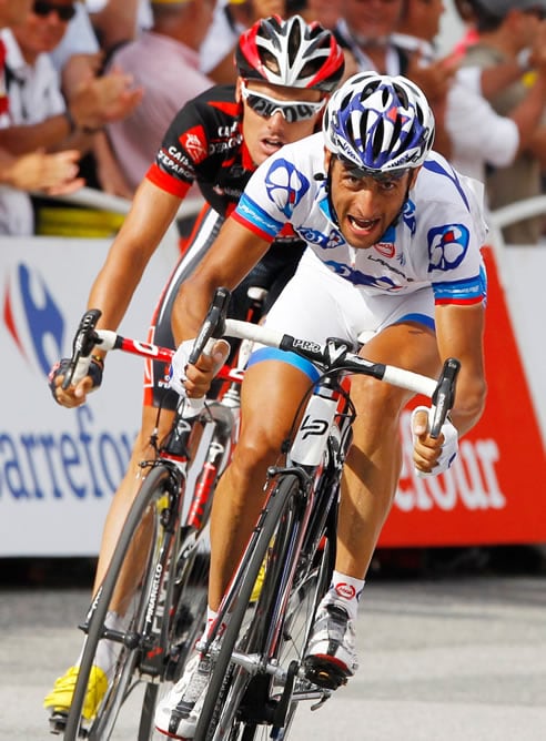 Sandy Casar y Luis-León Sánchez durante el sprint final