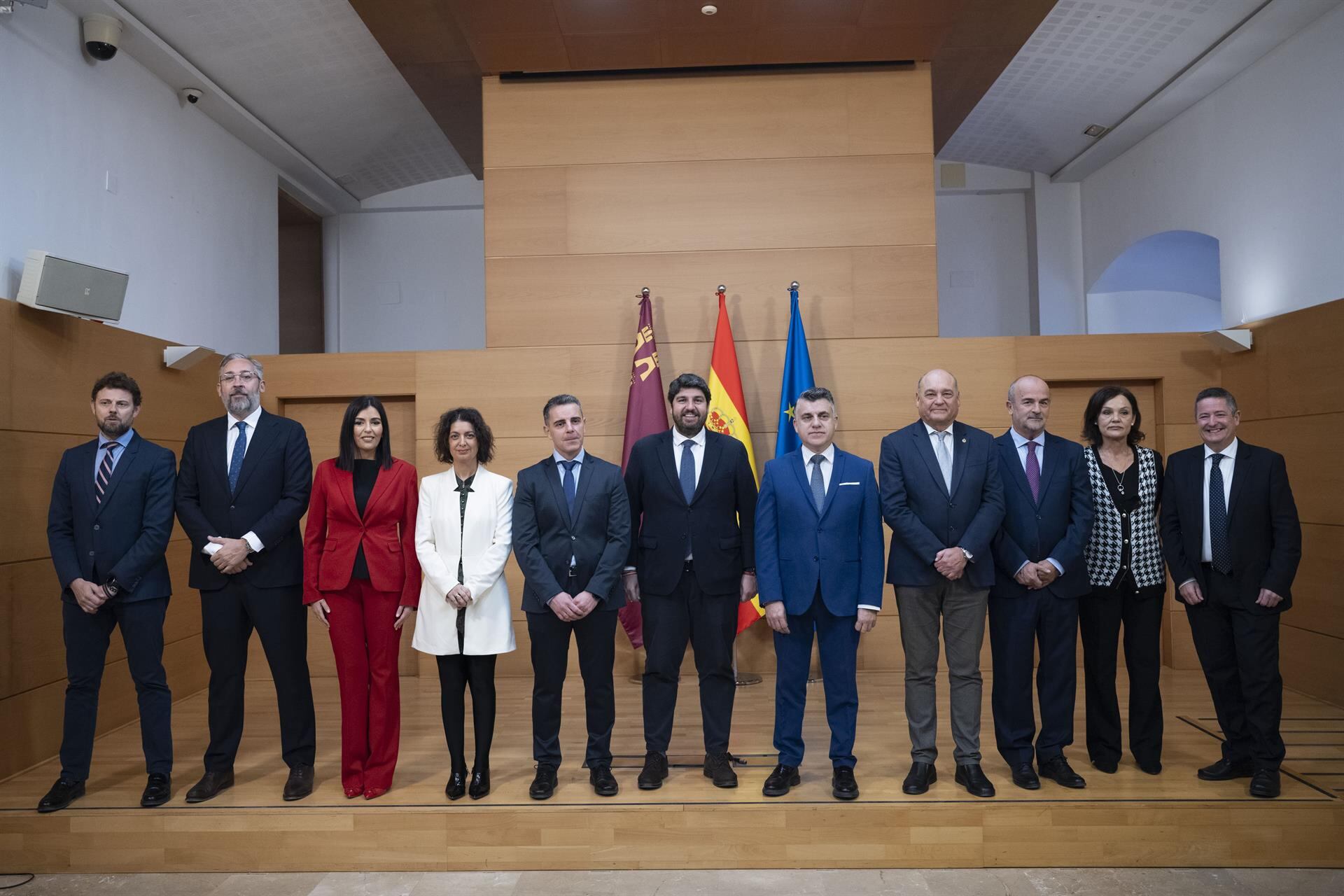 El presidente, durante la toma de posesión de estos cargos