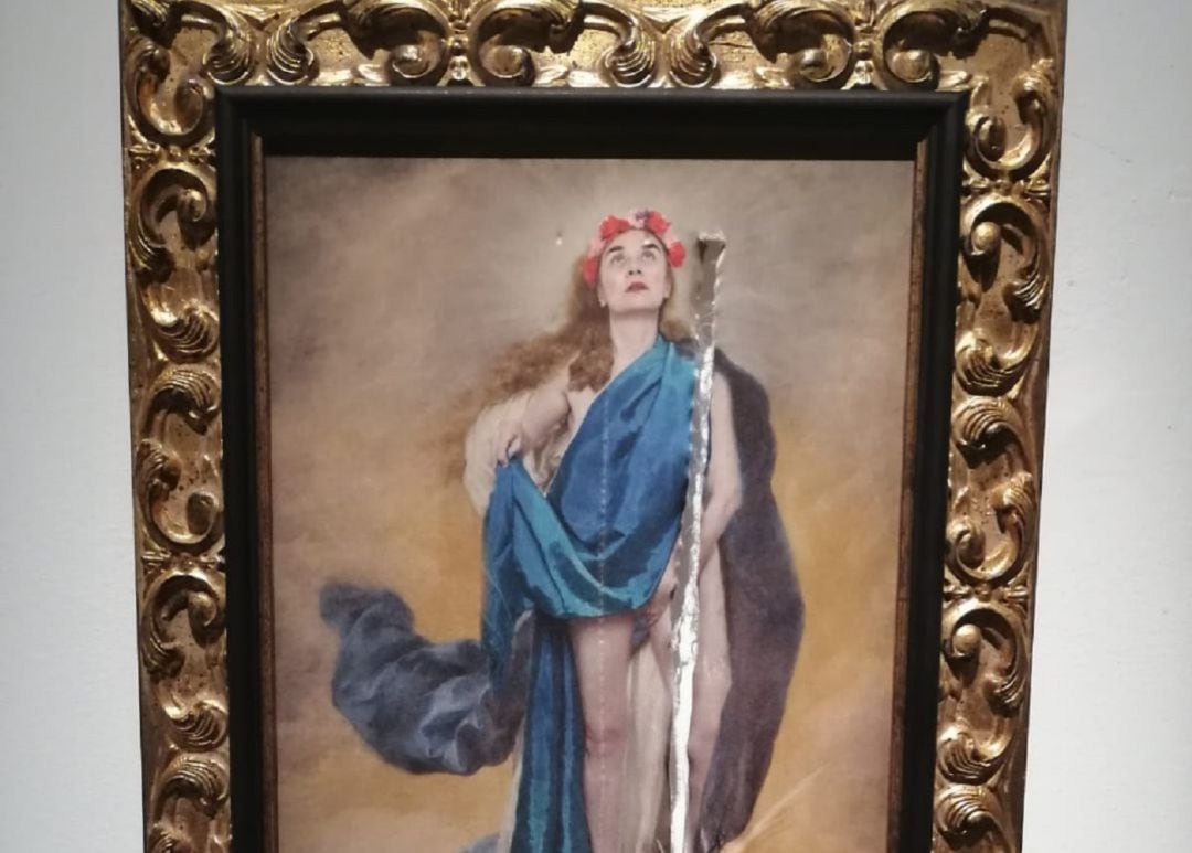 Cuadro 'Con flores a María'.