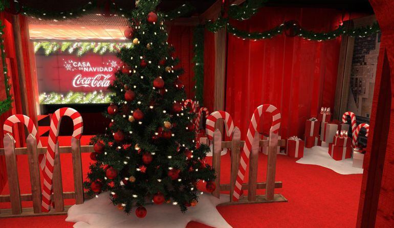 Vista de la entrada de la Casa de la Navidad