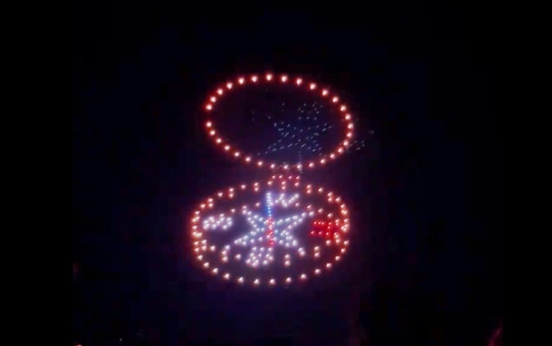 Drones en el cielo de Salamanca, esta pasada noche