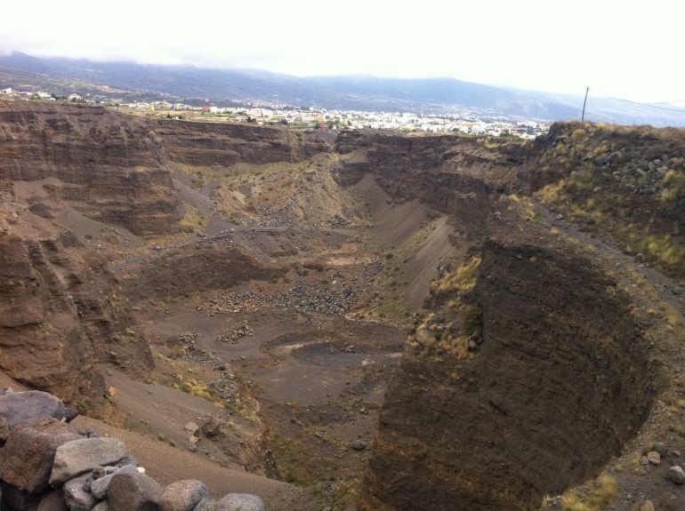 Una de las canteras ubicadas en la zona de los barrancos de Güímar en Tenerife.