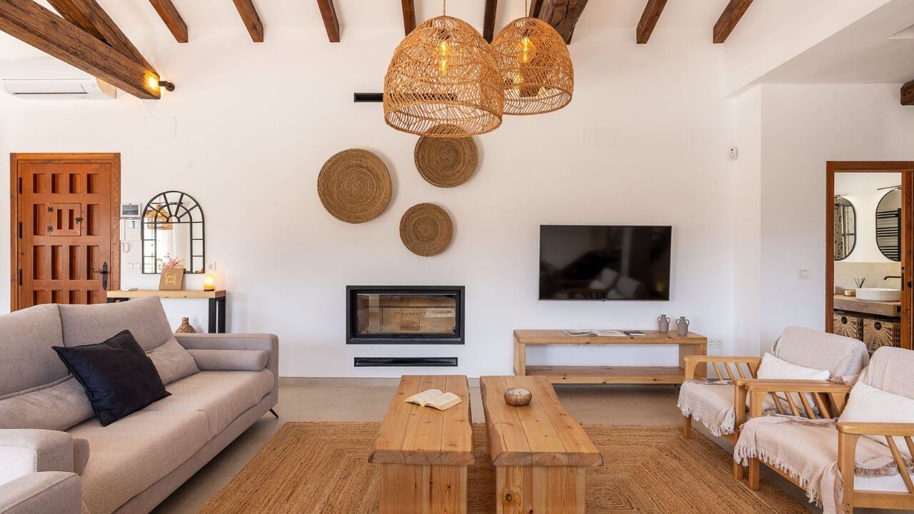 Interior de una casa rural en Málaga
