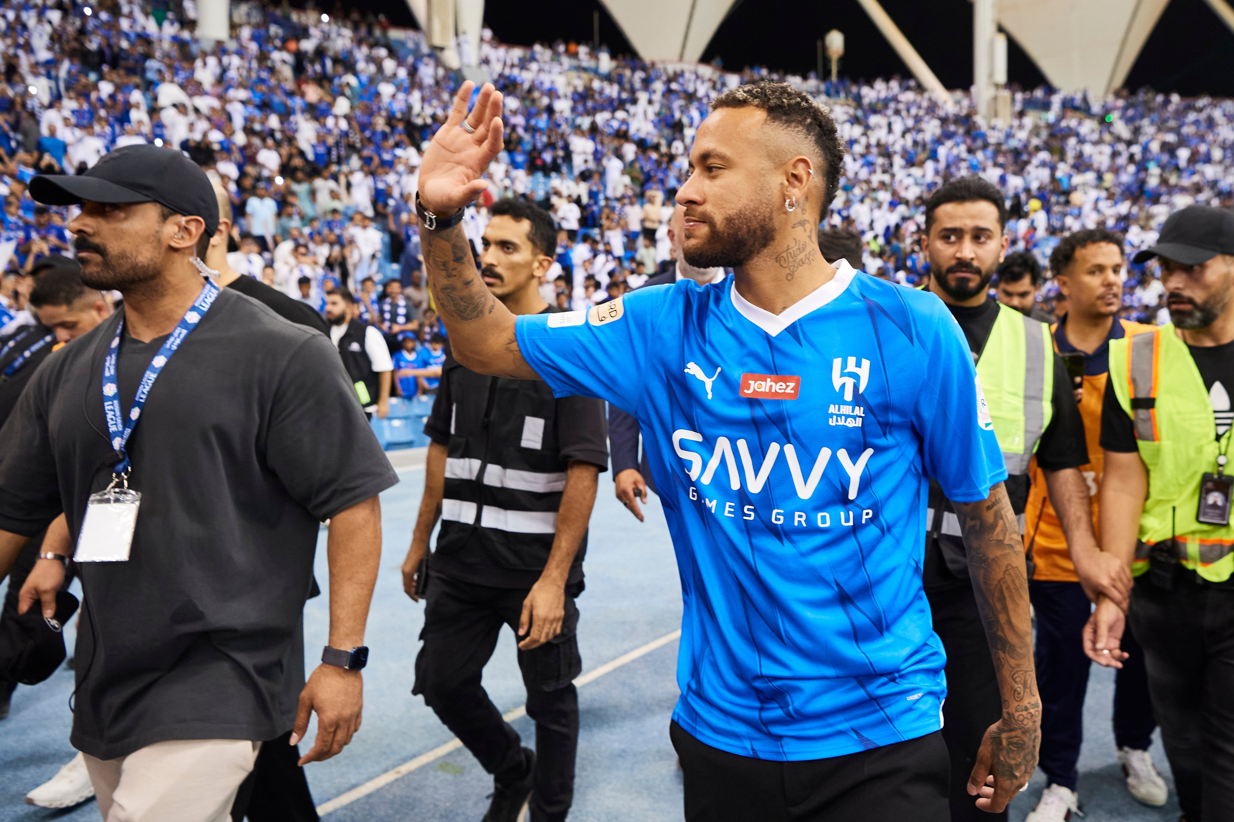 Neymar Jr., en su presentación con el Al Hilal Saudi FC