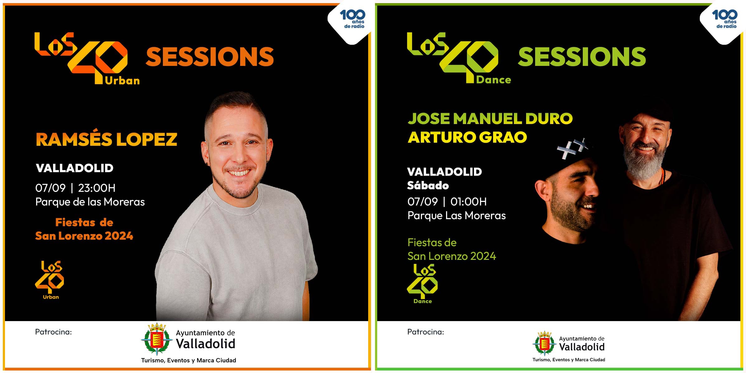 Carteles anunciadores de Los40 Urban Dance Sessions Pucela 2024