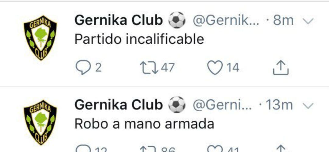 El CM del Gernika se quejó amargamente del arbitraje