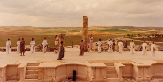 &#039;Hipólito&#039; de Eurípides, representada por alumnos de los tres institutos de bachillerato de Cuenca en mayo de 1983.