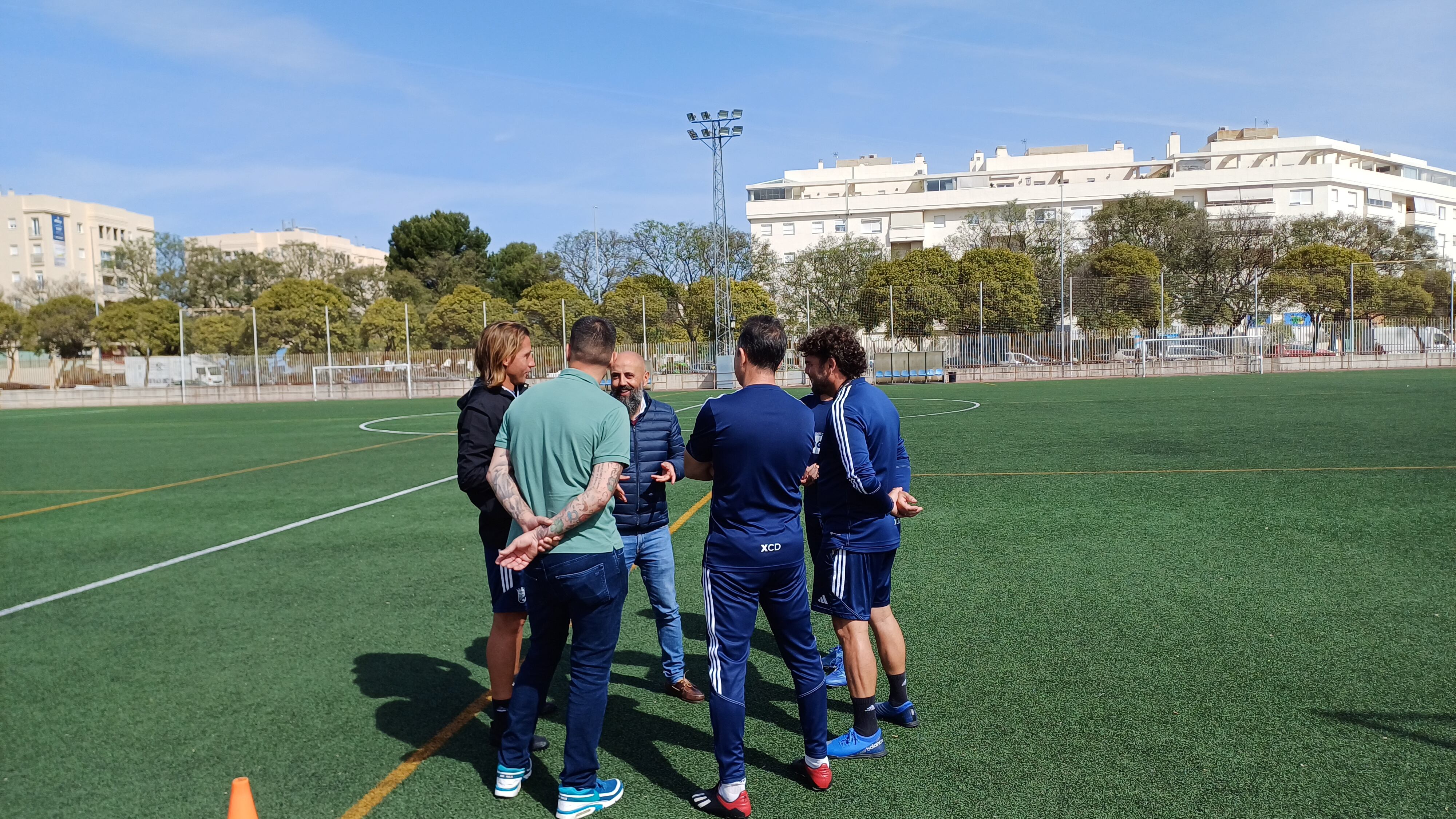 Checa, Gallo, Rondán, Juan Pedro Ramos y Juan Luis Gil en La Granja