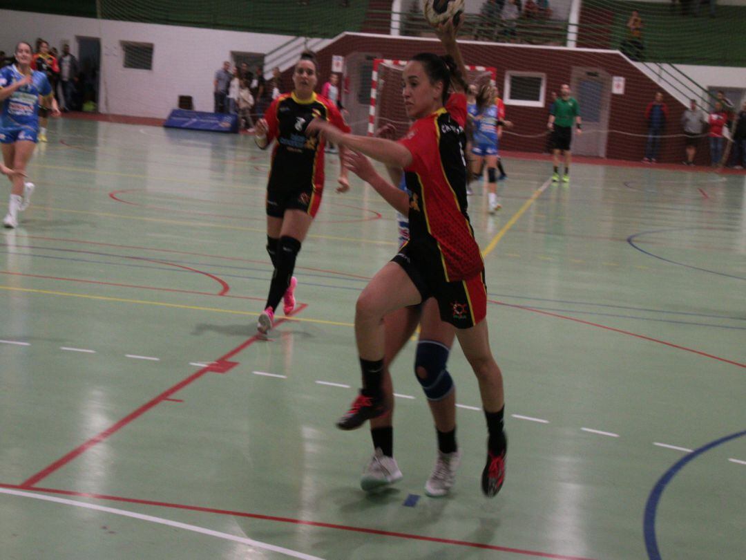 Malena Valiente en un partido de la pasada temporada.