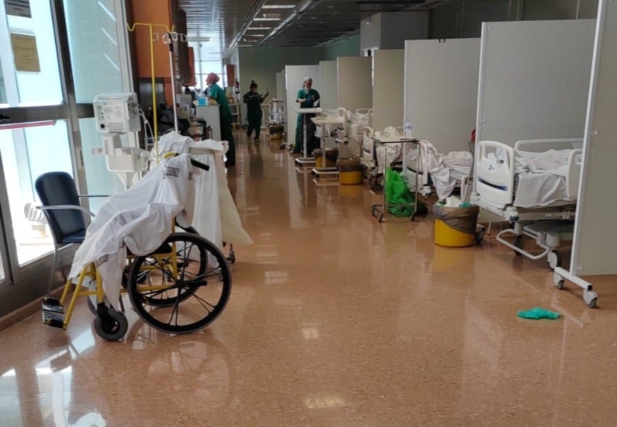 Sala de urgencias en el Hospital Clínico de València