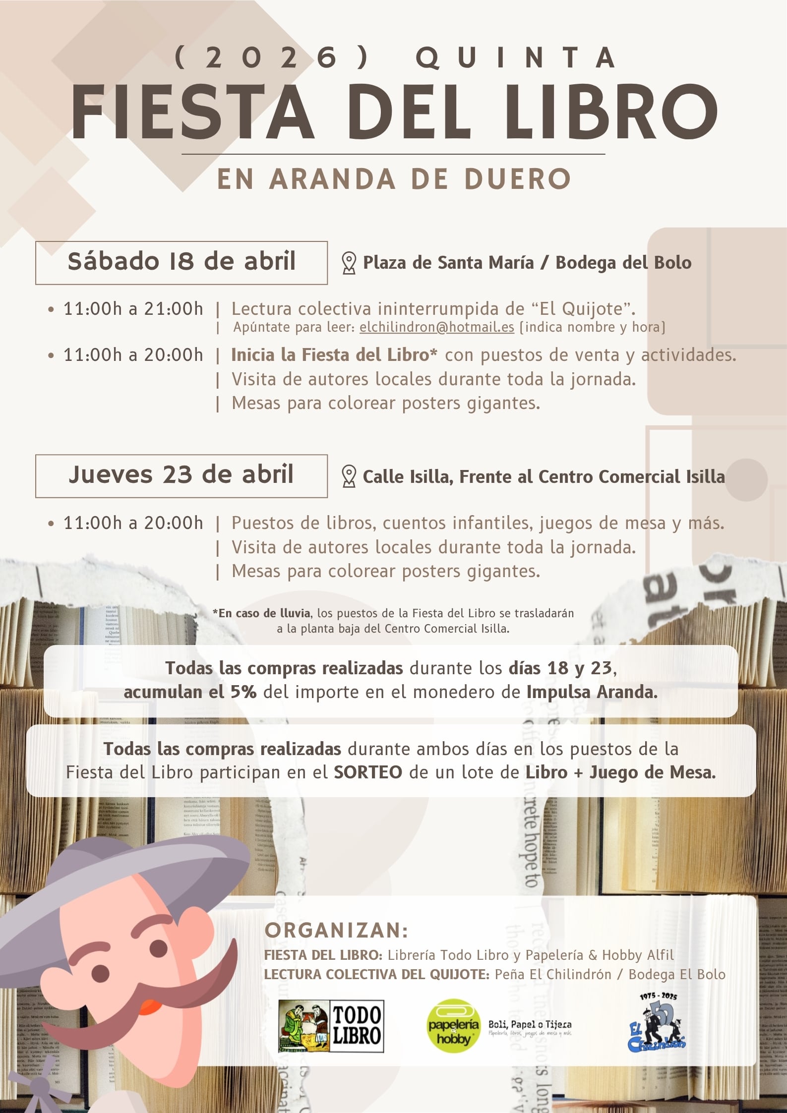 Cartel de las actividades