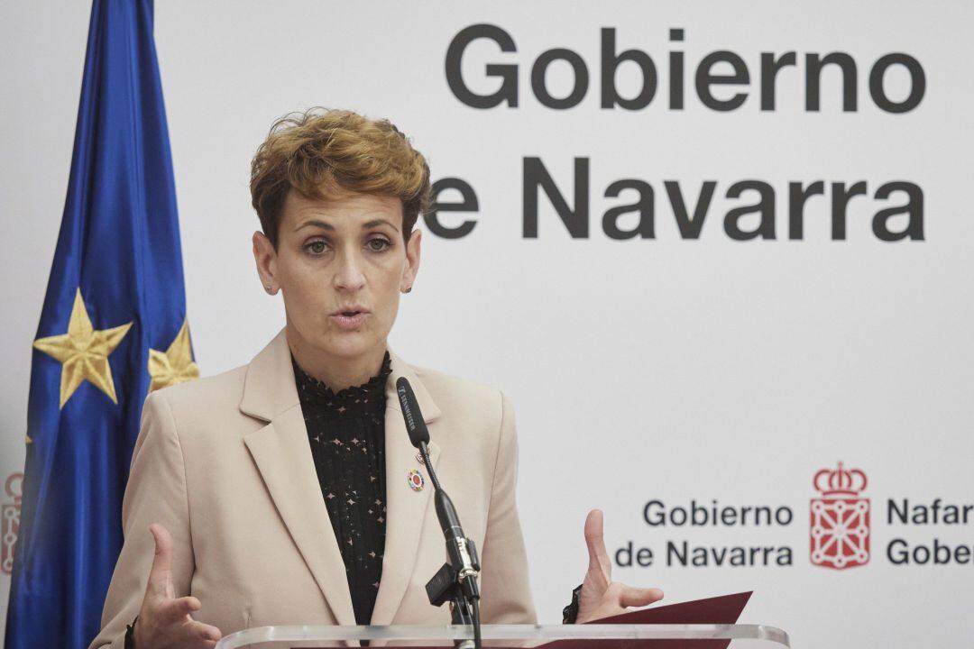 La presidenta del Gobierno de Navarra, María Chivite