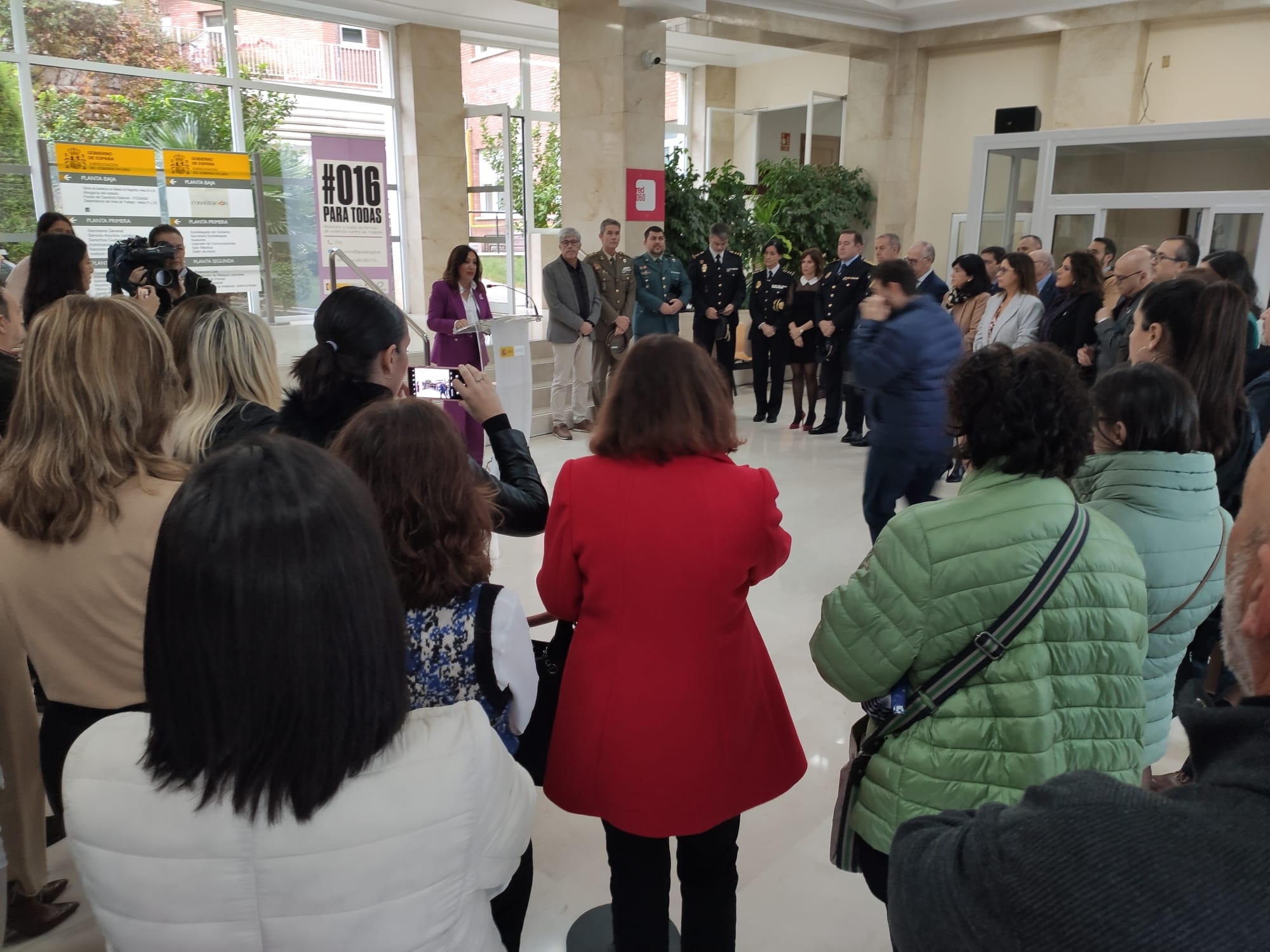 Momento del acto institucional con motivo del 25N en la Subdelegación del Gobierno de España en Jaén