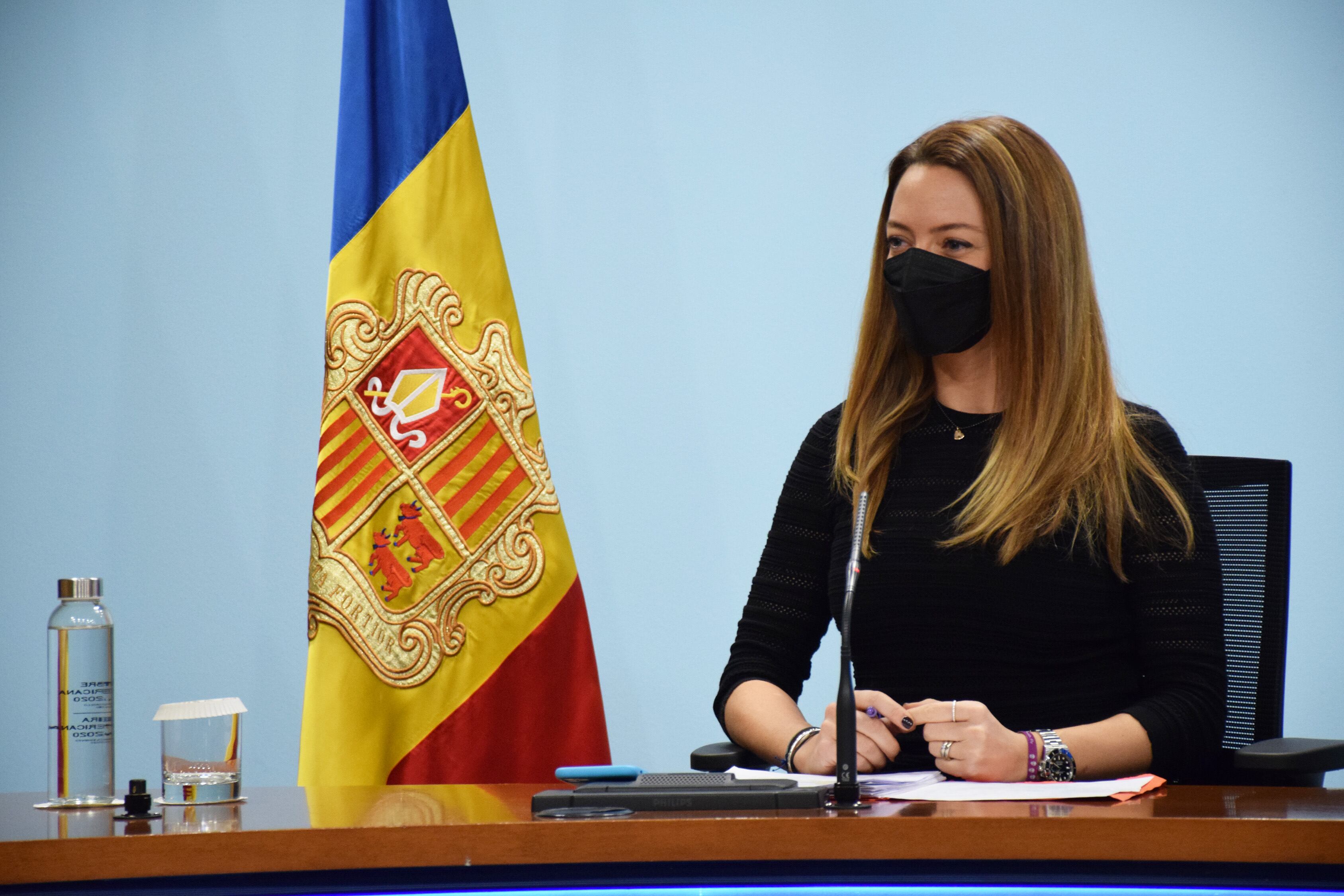 La secretària d'Estat de Salut, Helena Mas, durant la roda de premsa d'actualització sanitària d'aquest divendres.