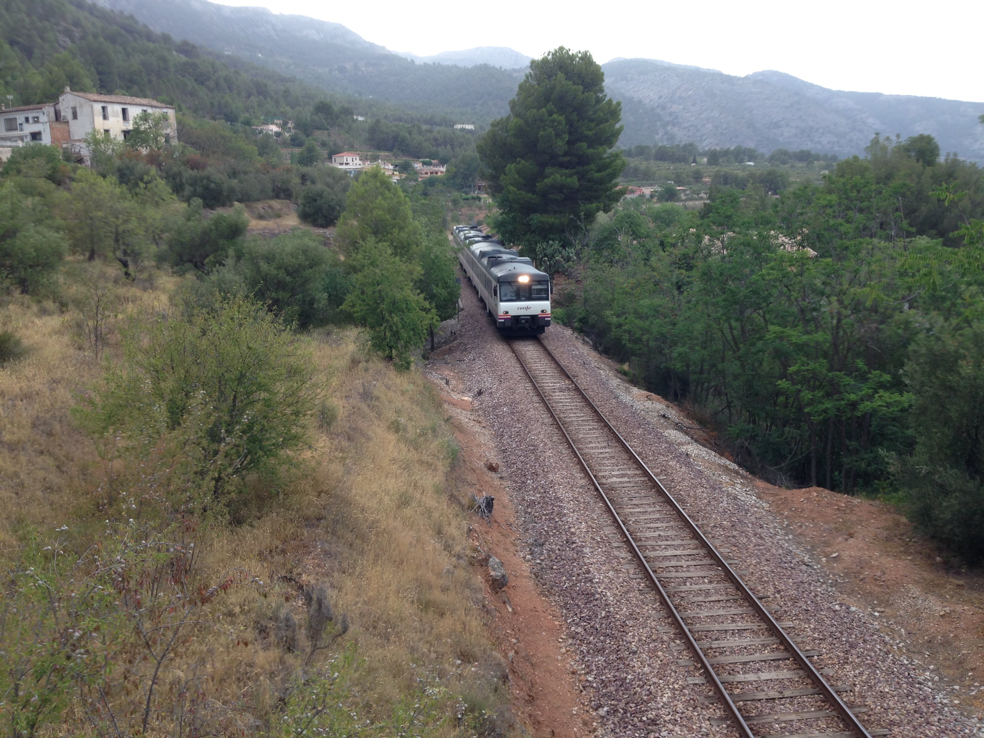 Imagen de archivo del tren llegando a Alcoy