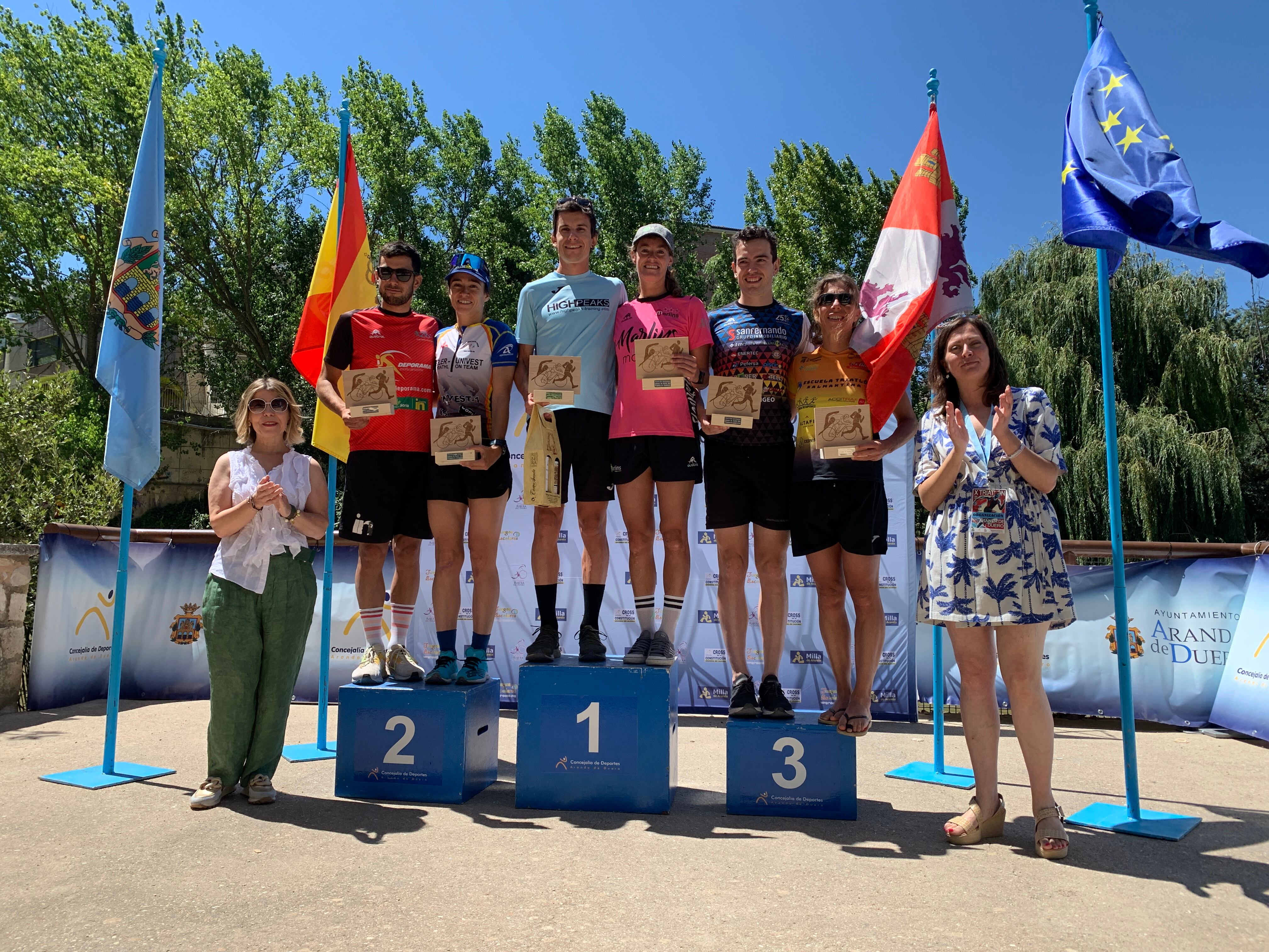 Pódium del Triatlón