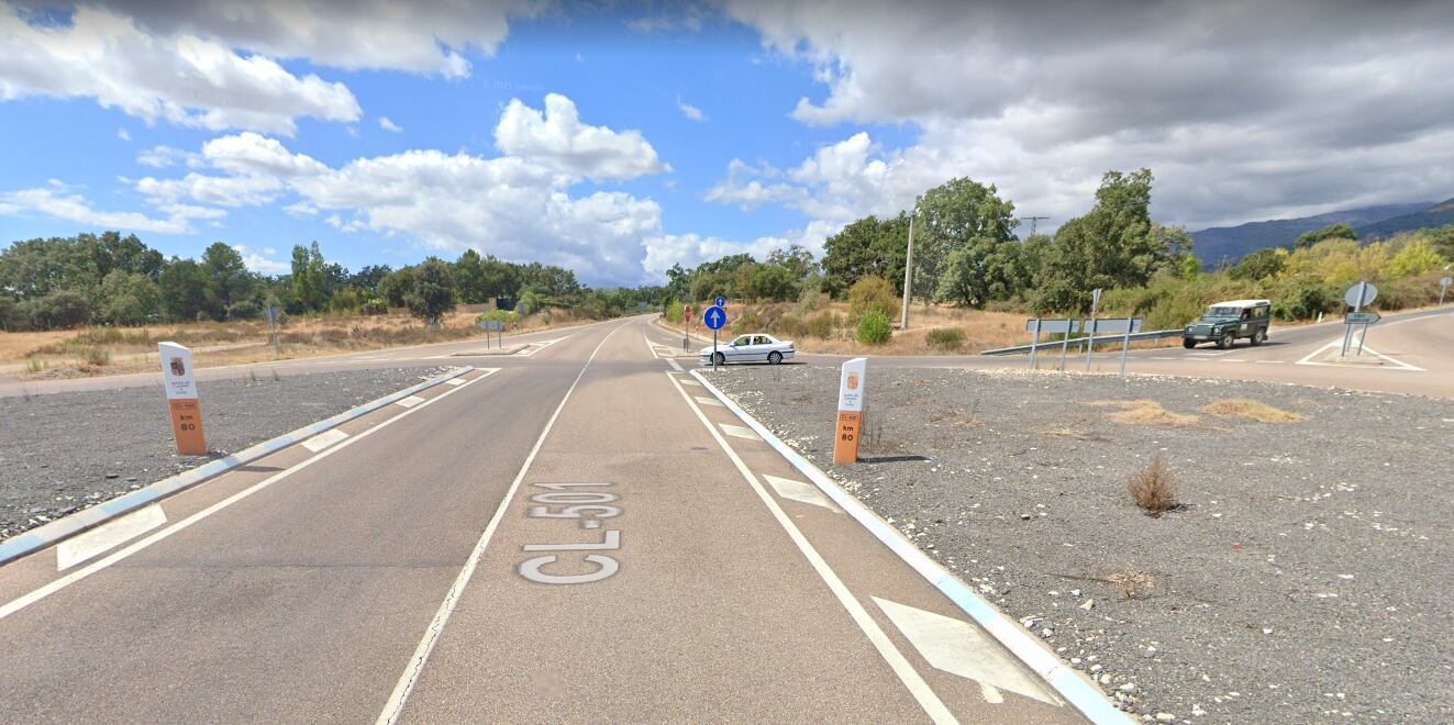 Uno de los puntos conflictivos, en el kilómetro 80 de la CL-501