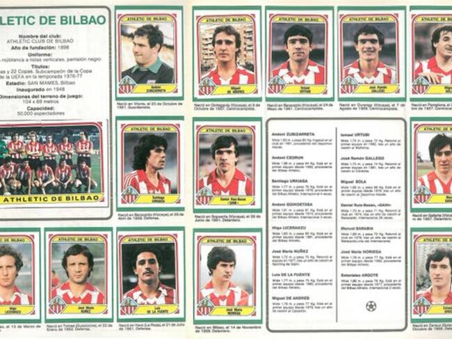 Cromos de la plantilla del Athletic en la temporada 1982-83