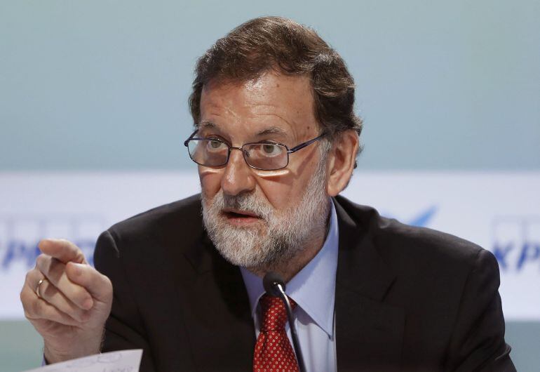 El presidente del Gobierno, Mariano Rajoy, durante su intervención en la XXXIII Reunión del Círculo de Economía de Sitges (Barcelona)