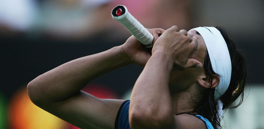 Rafa Nadal, durante un partido en 2005