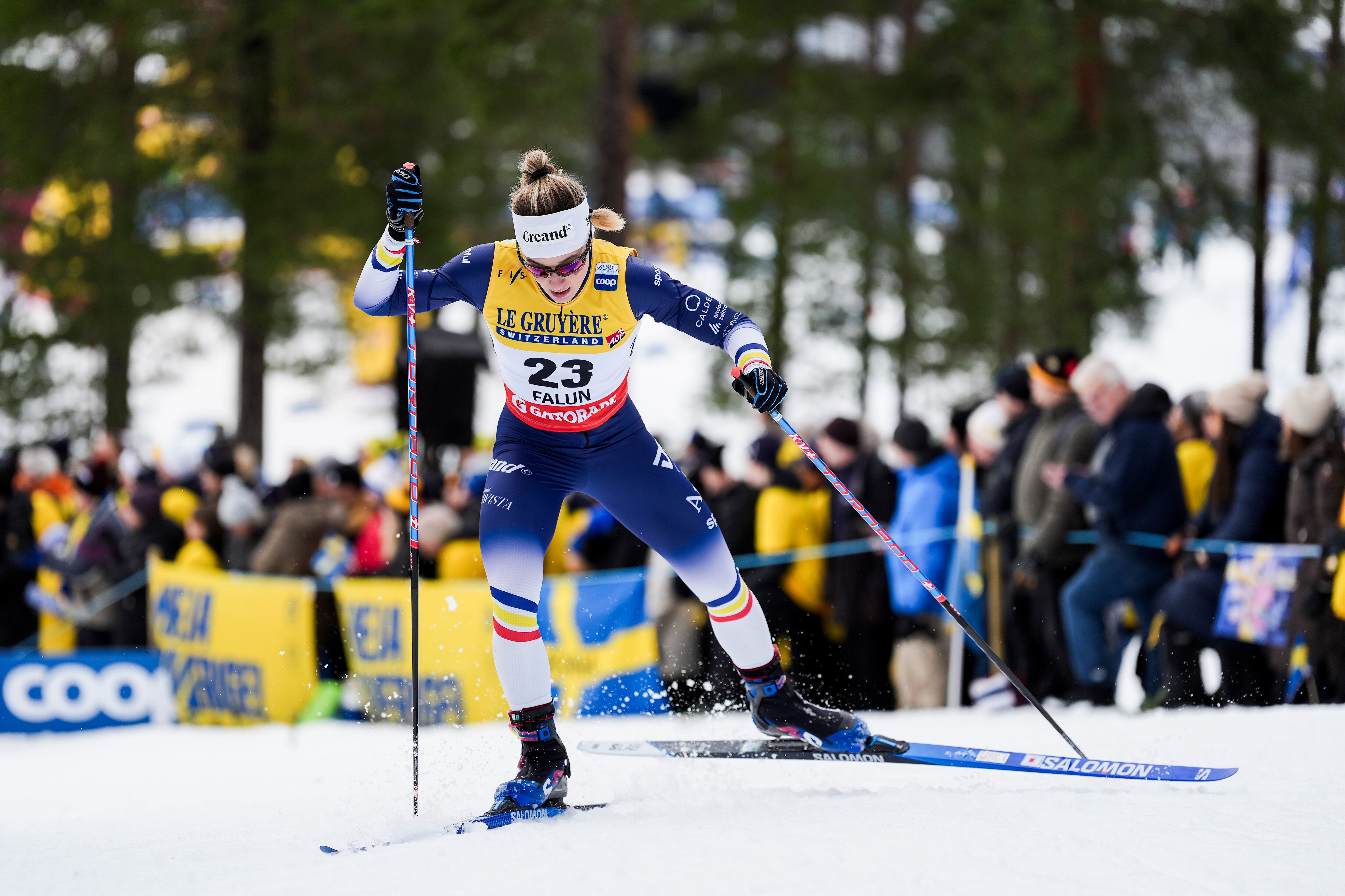 Gina del Rio, a la Copa del Món de Falun (Suècia)