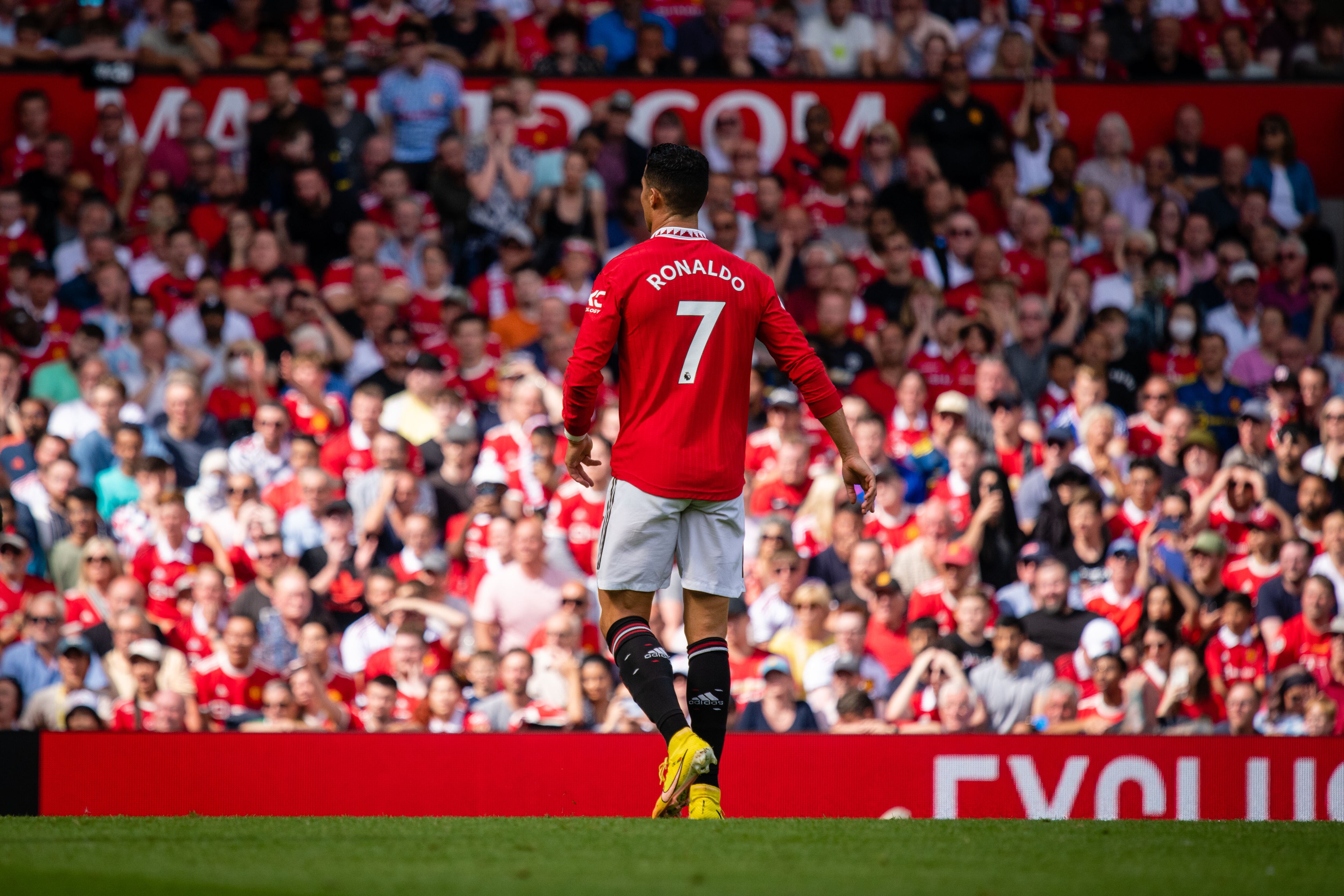 Cristiano Ronaldo, durante el encuentro disputado entre el Manchester United y el Brighton en Old Trafford.