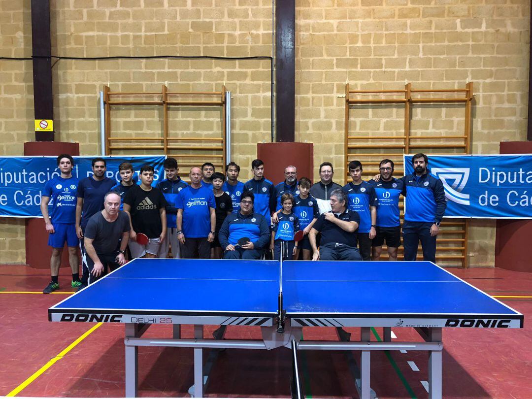 Imagen del equipo jerezano de Tenis de Mesa