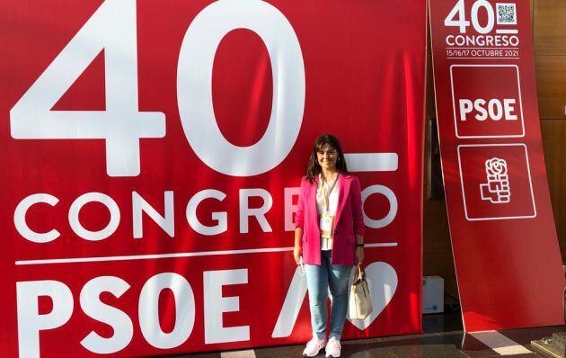 Imagen de Pilar Zamora, en las horas previas al 40 Congreso Federal del PSOE