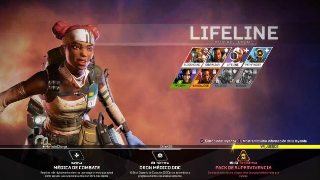 Lifeline, una de las heroínas con habilidaes especiales