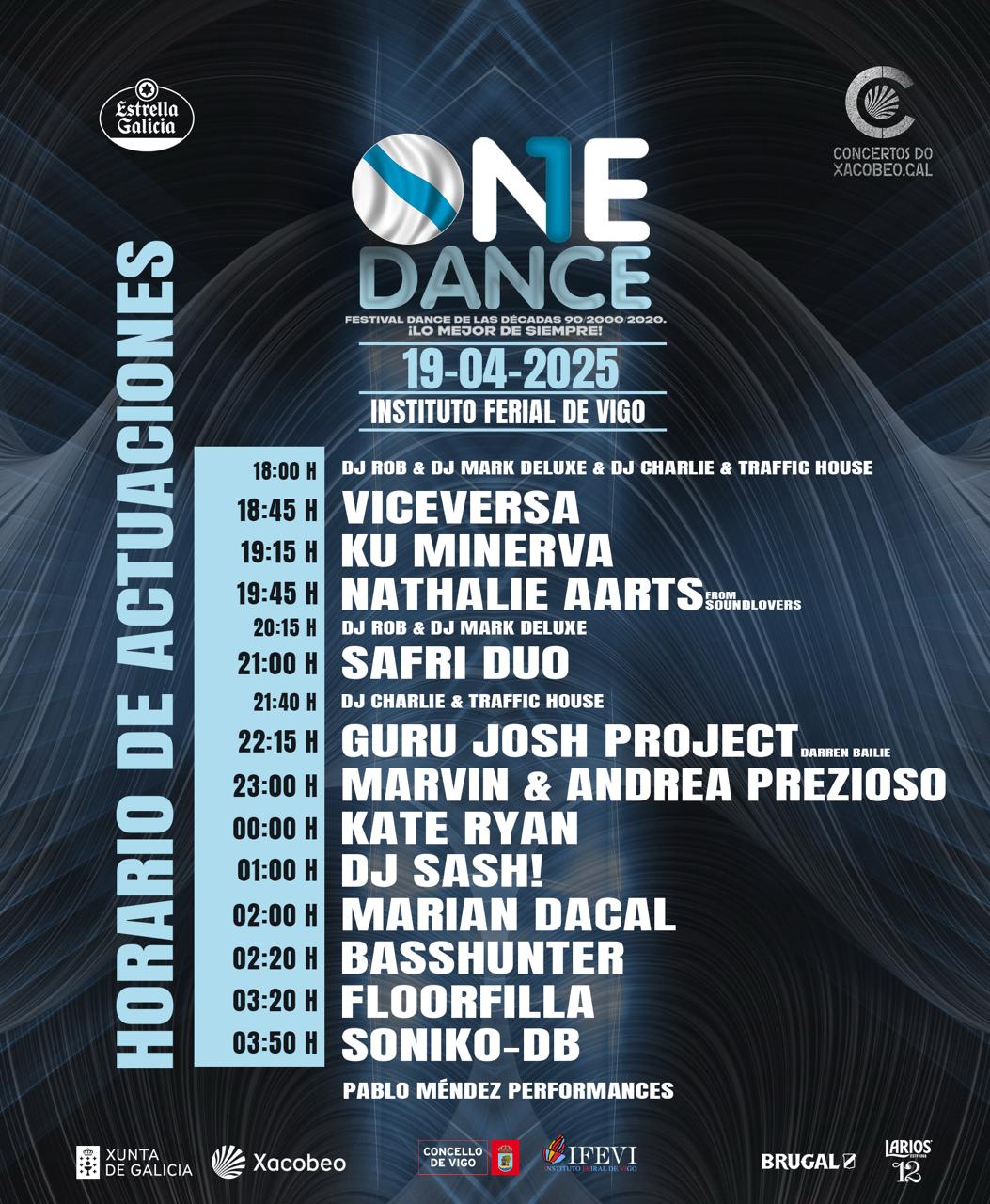 Horarios One Dance.