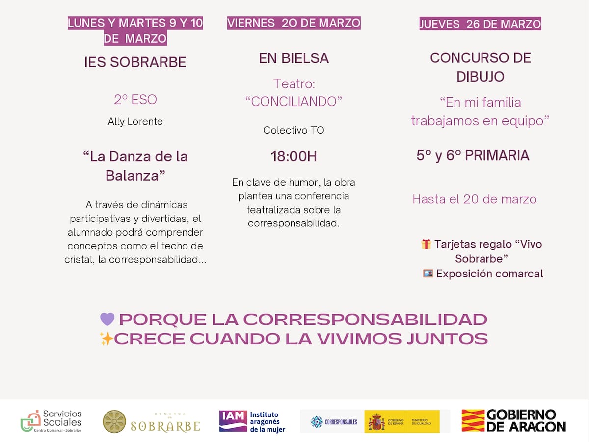 La Comarca de Sobrarbe dedica marzo al “Mes de la Corresponsabilidad”
