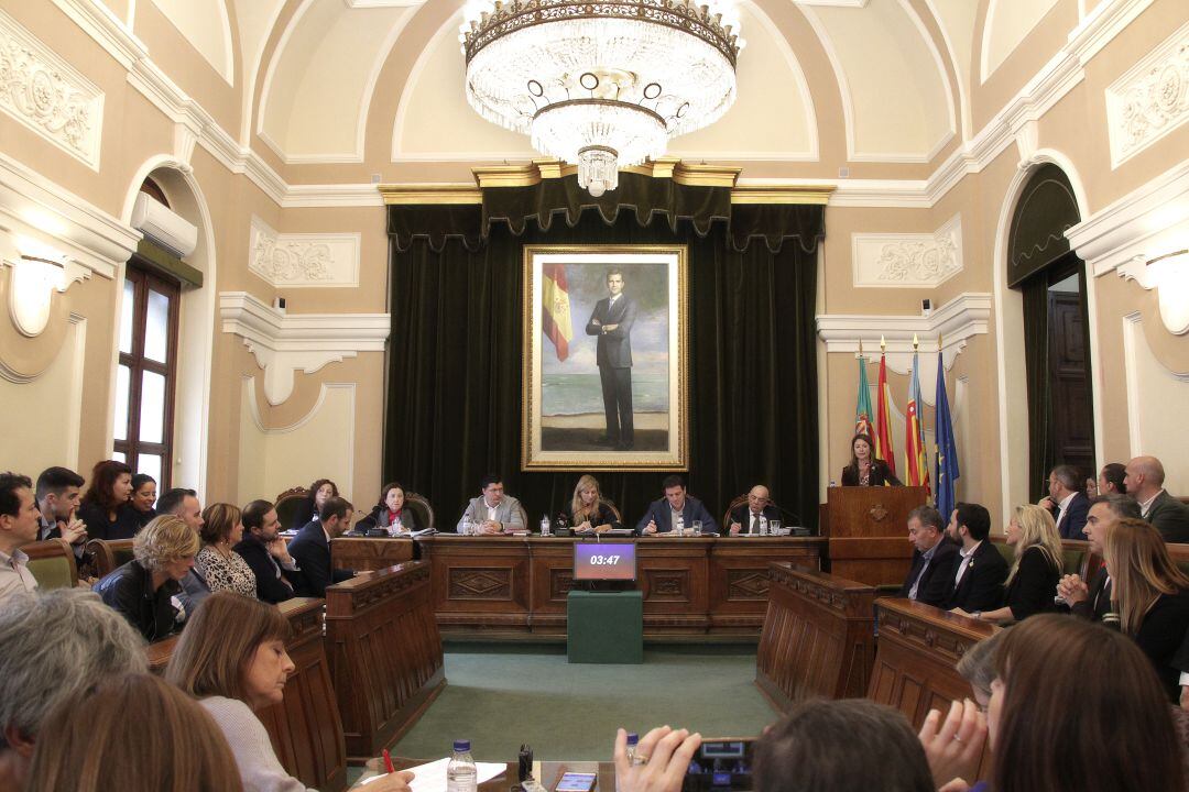 Imagen del pleno del Ayuntamiento de Castelló