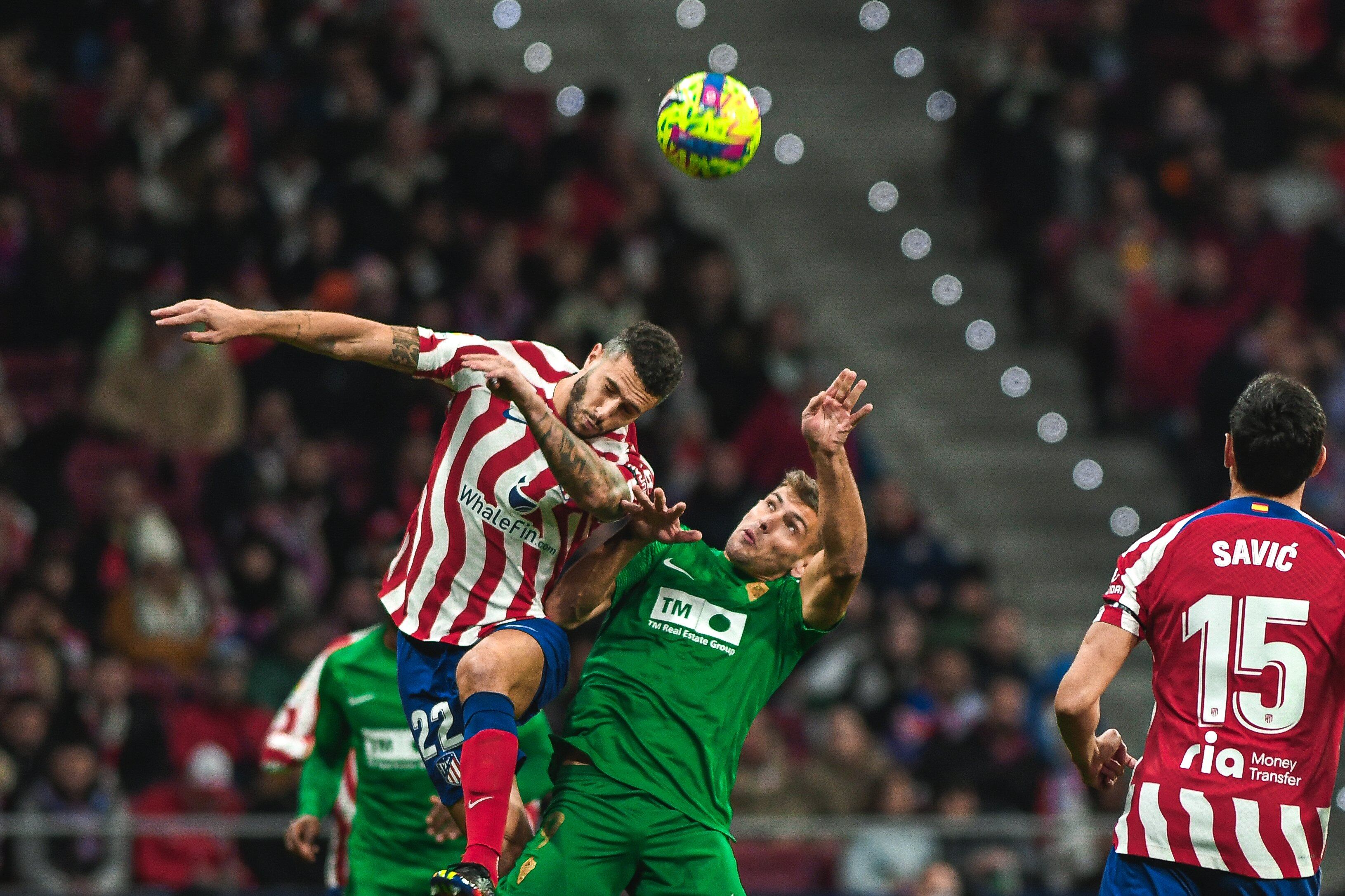 Un momento del Atlético-Elche disputado en el Metropolitano